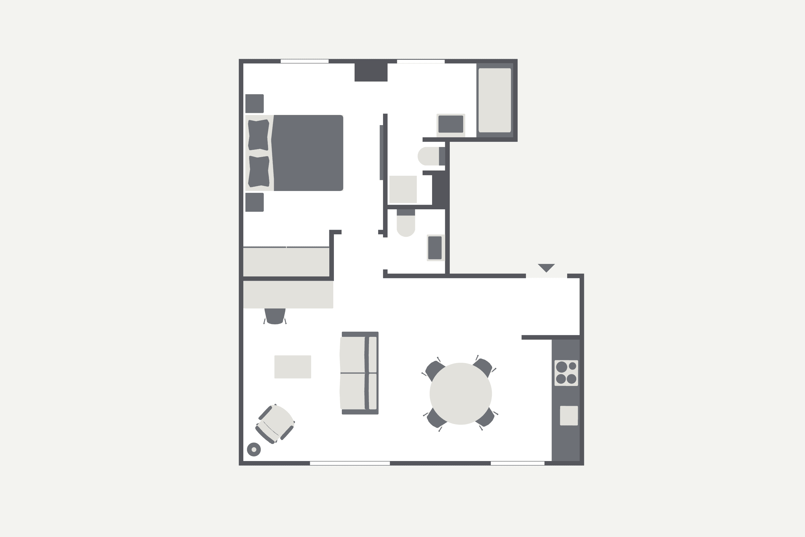 1 Bedroom Serviced Apartment Beckenhof - 6